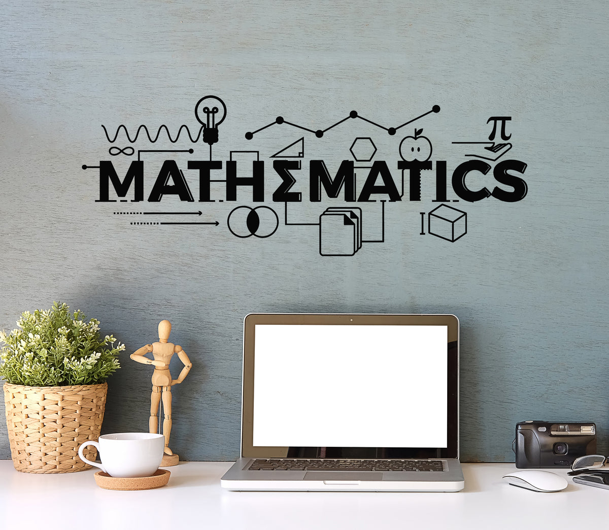 Vinyl Wall Decal Arithmetic Mathematics Symbols School Class Room Stic ...