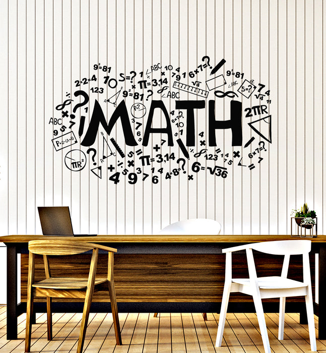 Autocollant mural en vinyle Créativité Mathématiques Apprentissage Nombres Exercices Autocollants Mural (g7191)