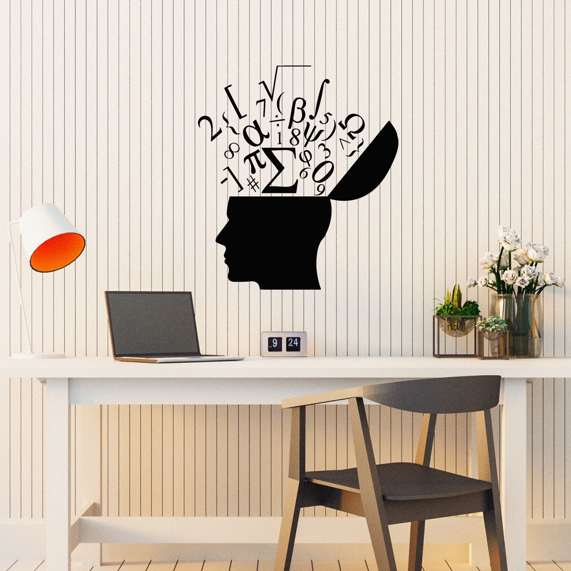 Vinyl Wall Decal Math Symbols Mathematics School Science Brain Sticker ...