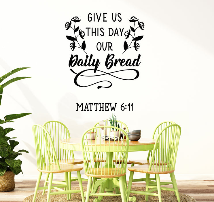 Vinyl Wall Decal Religious Quote Words Bible Verse Matthew Stickers Mural (g6164)