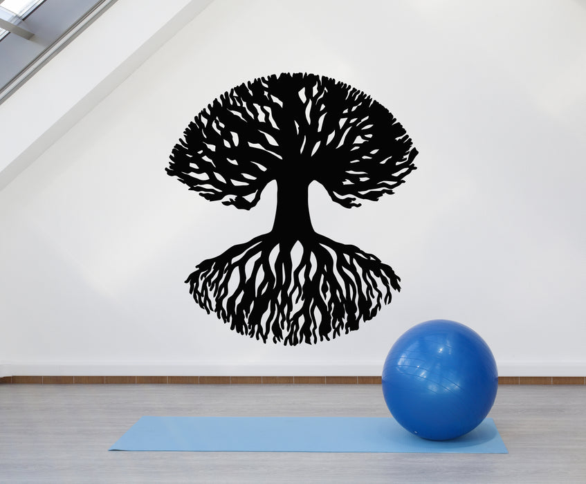 Vinyl Wall Decal Meditation Room Tree Roots Yoga Zen Stickers Mural (g555)