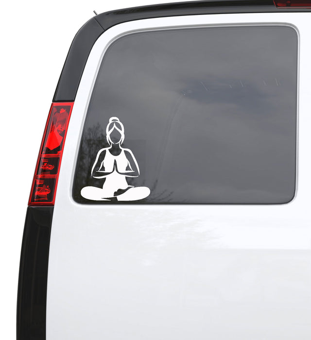 Auto Car Sticker Decal Meditating Woman Yoga Pose Truck Laptop Window 5" by 6" Unique Gift ig3334c