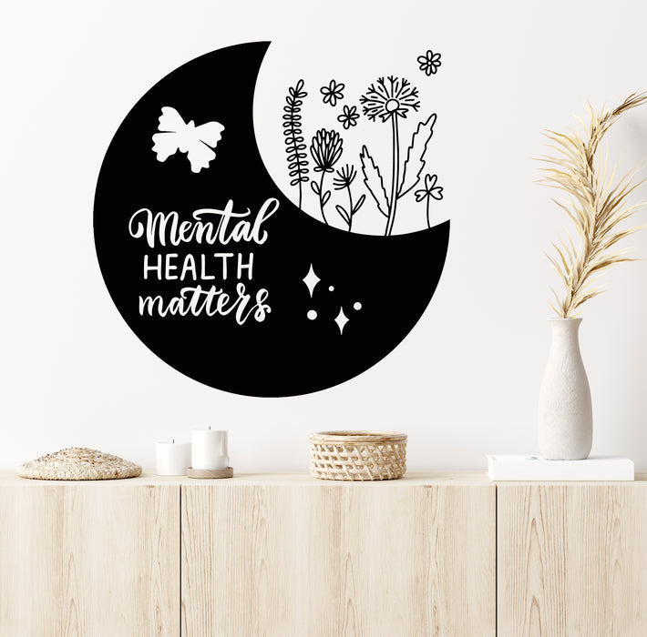 Vinyl Wall Decal Mental Health Matters Psyche Quote Clinic Interior Stickers Mural (g6995)