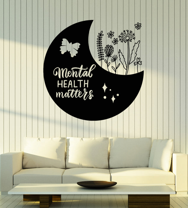 Vinyl Wall Decal Mental Health Matters Psyche Quote Clinic Interior Stickers Mural (g6995)