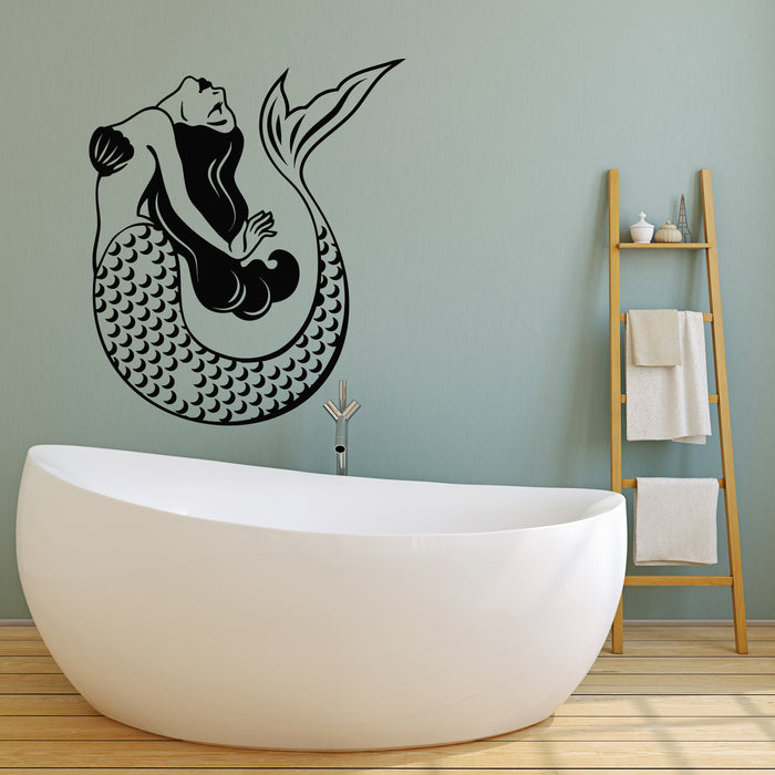 Vinyl Wall Decal Mermaid Fantasy Marine Bathroom Girl Room Decor Stickers Mural (g1047)