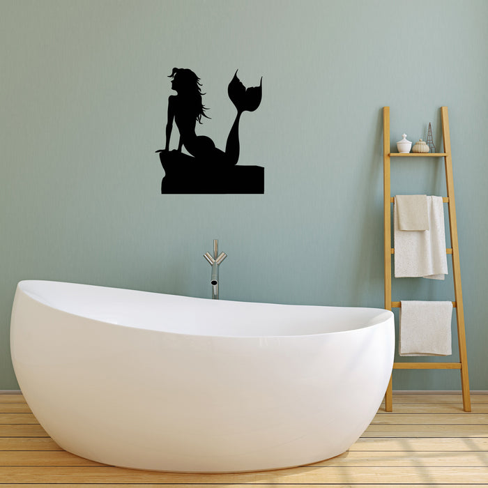 Vinyl Decal Bath Mermaid Sea Ocean Girl Style Wall Sticker Mural Unique Gift (g014)