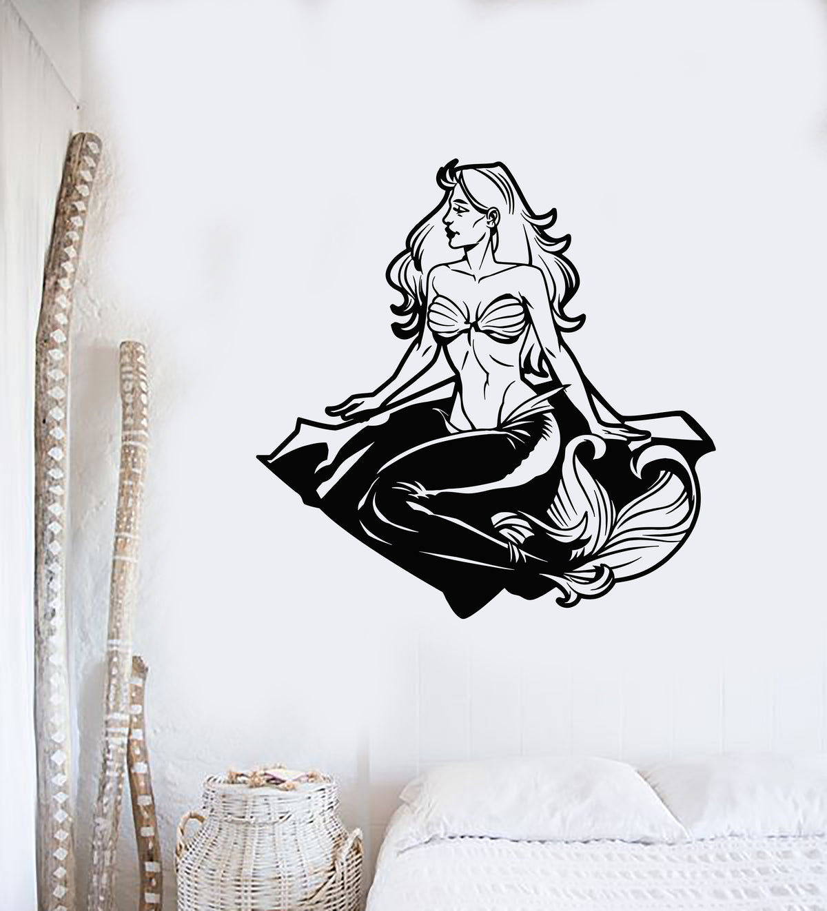 Vinyl Wall Decal Mermaid Sexy Decor Sea Ocean Myth Bathroom Stickers M ...
