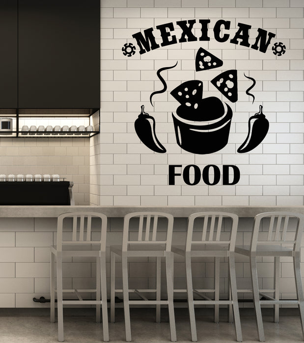 Vinyl Wall Decal Mexican Cuisine Taco Spicy Fast Food Cafe Stickers Mural (g6479)