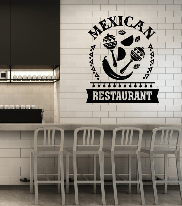 Vinyl Wall Decal Mexican Restaurant Cuisine Mexico Fastfood Decor Stickers Mural (ig6422)