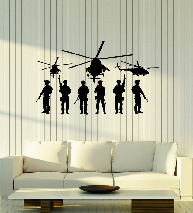 Vinyl Wall Decal Military Aviation Helicopter Fighter War Army Stickers Mural (g3868)