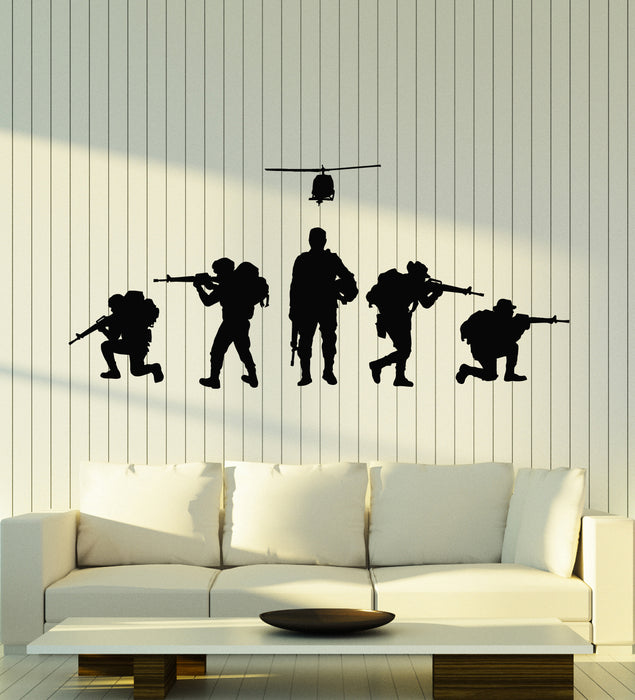 Vinyl Wall Decal Helicopter MIlitary Army Air Force Decor Stickers Mural (g6699)