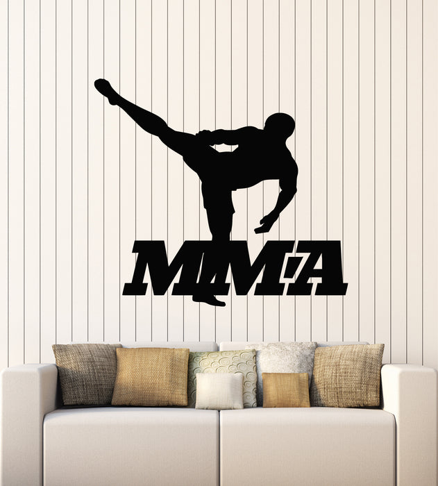 Vinyl Wall Decal Mixed Martial Arts Fighting Fighter MMA Sports Gym Stickers Mural (g1444)