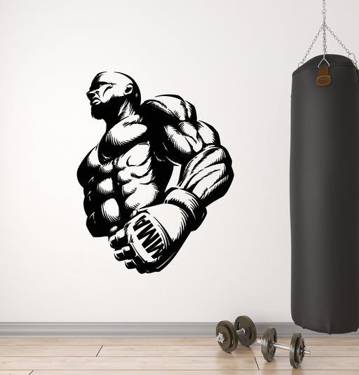 Vinyl Wall Decal Gym Sports Man Boxer Fight Club Fighter Stickers