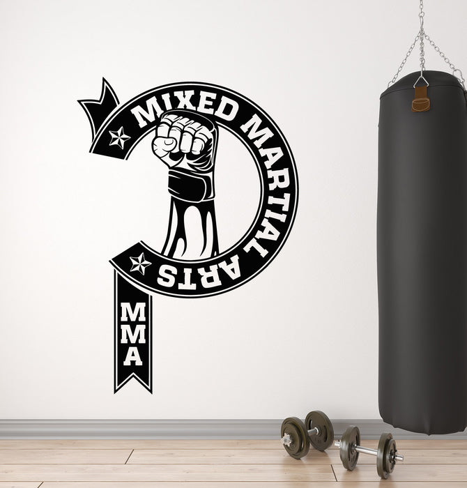 Vinyl Wall Decal MMA Fighters Mixed Martial Arts Club Gym Stickers Mural (g5781)