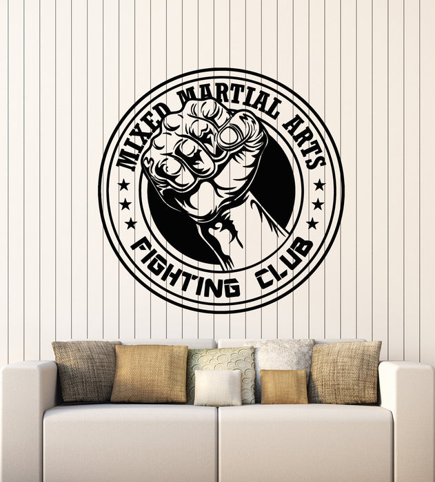 Vinyl Wall Decal Mixed MMA Fighters Club Martial Arts Interior Stickers Mural (g5796)