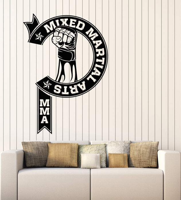 Vinyl Wall Decal MMA Fighters Mixed Martial Arts Club Gym Stickers Mural (g5781)