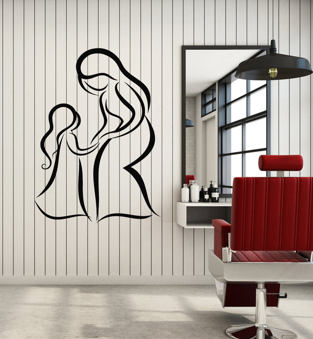 Vinyl Wall Decal Mom Daughter Baby Kids Room Family Stickers Mural (g6089)