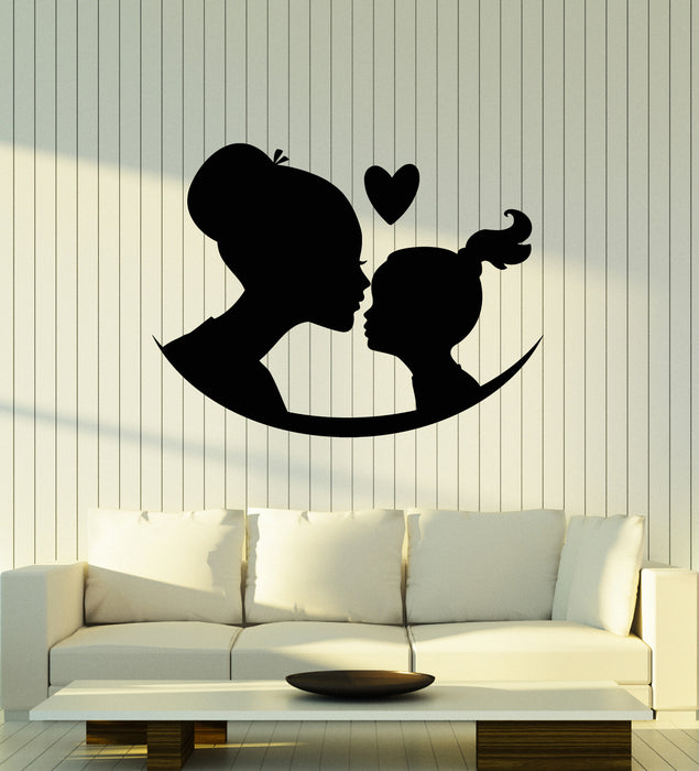 Vinyl Wall Decal Mom Daughter Girl Family Love Kids Room Stickers Mural (g6111)