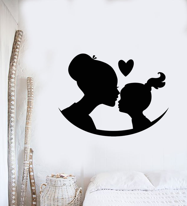 Vinyl Wall Decal Mom Daughter Girl Family Love Kids Room Stickers Mural (g6111)
