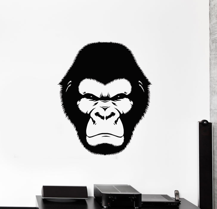 Vinyl Wall Decal Monkey Head Animal Jungle Zoo Teen Room Stickers Mural (g1192)