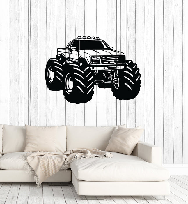 Monster Truck Vinyl Wall Decal Car Son Room Decor Garage Art Stickers Mural (ig5330)