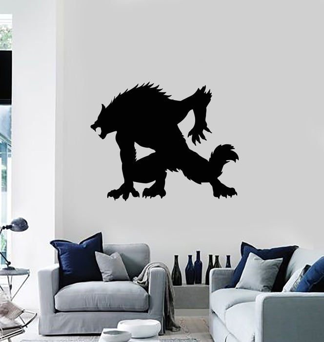 Vinyl Wall Decal Werewolf Horror Fantasy Beast Monster Stickers Mural (g1719)