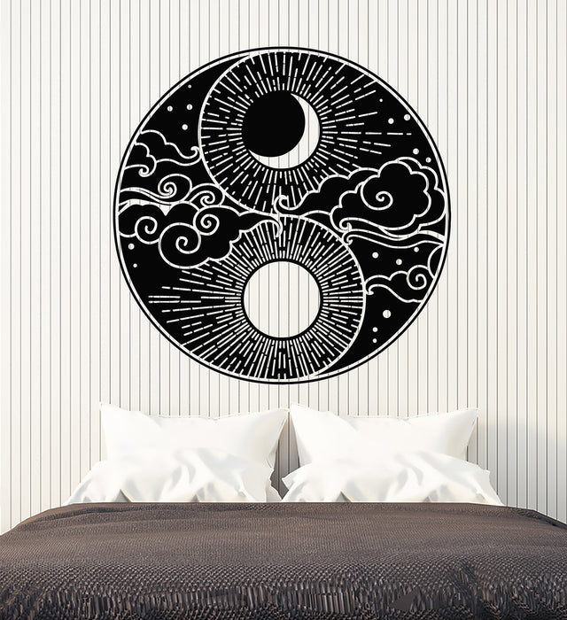 Vinyl Wall Decal Abstract Moon Sun Sky Day Night Bedroom Decor Stickers Mural (g1086)