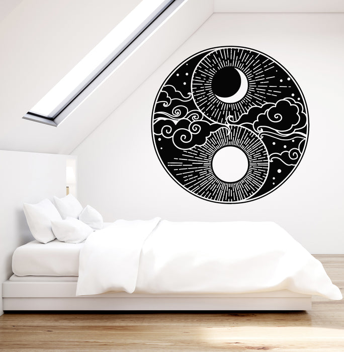 Vinyl Wall Decal Abstract Moon Sun Sky Day Night Bedroom Decor Stickers Mural (g1086)