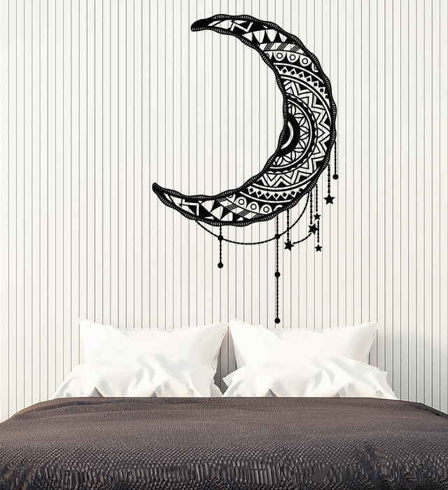 Vinyl Wall Decal Ornament Crescent Moon Night Bedroom Stickers Mural (g5114)