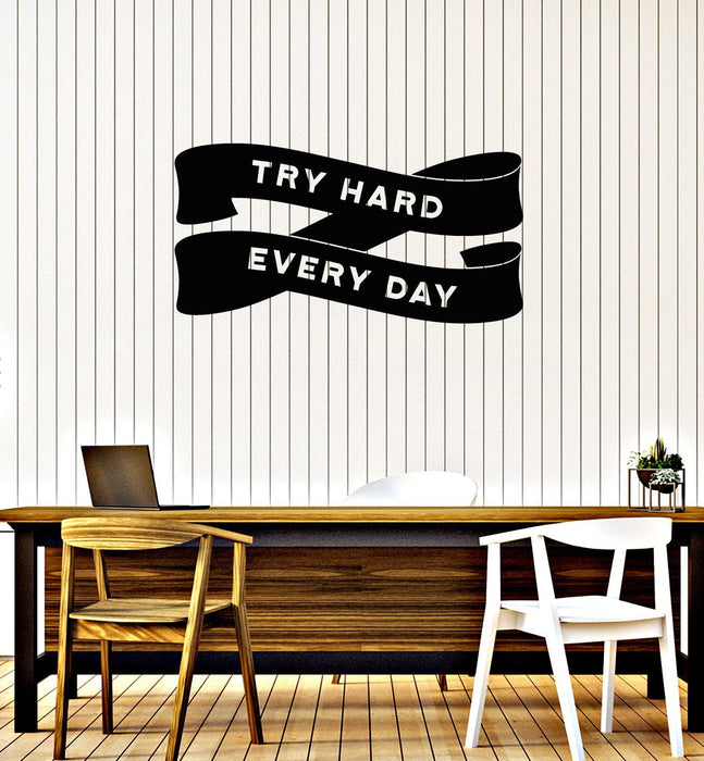 Vinyl Wall Decal Motivation Phrase Inspire Quote Work Hard Stickers Mural (ig5388)