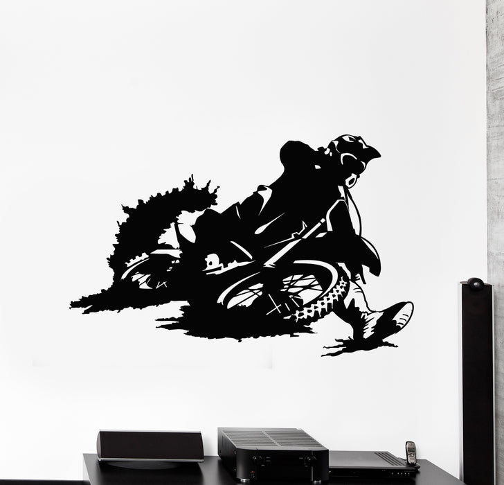 Vinyl Wall Decal Extreme Biker Race Motorcycle Speed Garage Stickers Mural (g1081)