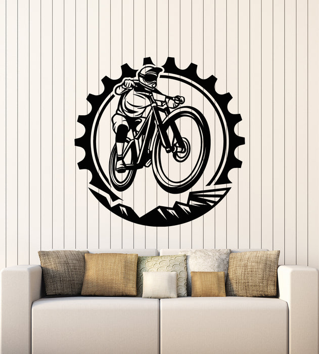 Vinyl Wall Decal Motorcycle Speed Motorcyclist Racer Drive Stickers Mural (g6080)