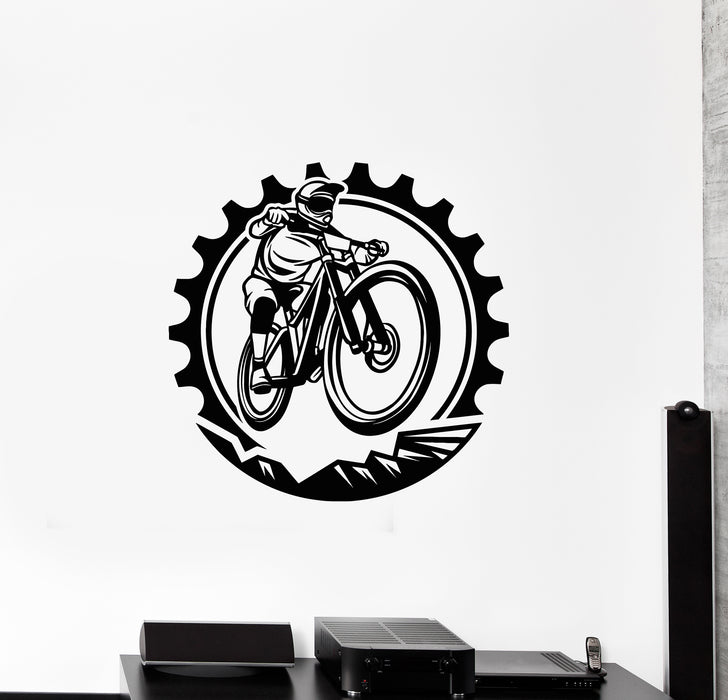 Vinyl Wall Decal Motorcycle Speed Motorcyclist Racer Drive Stickers Mural (g6080)