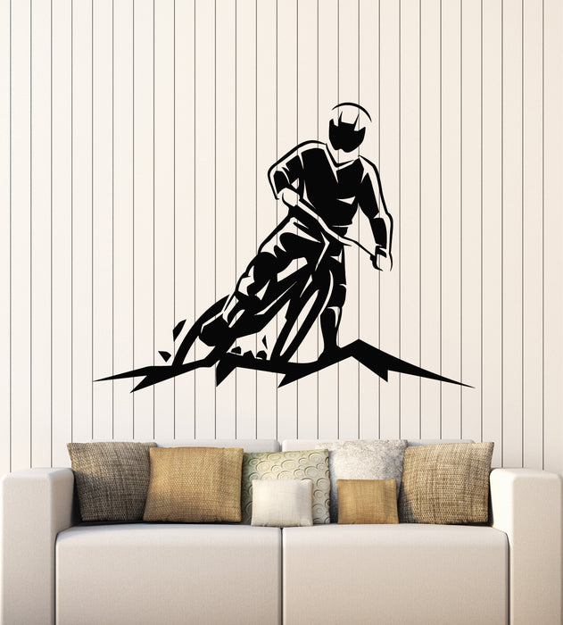 Vinyl Wall Decal Motocross Racer Motorcycle Sport Bike Biker Stickers Mural (g5345)