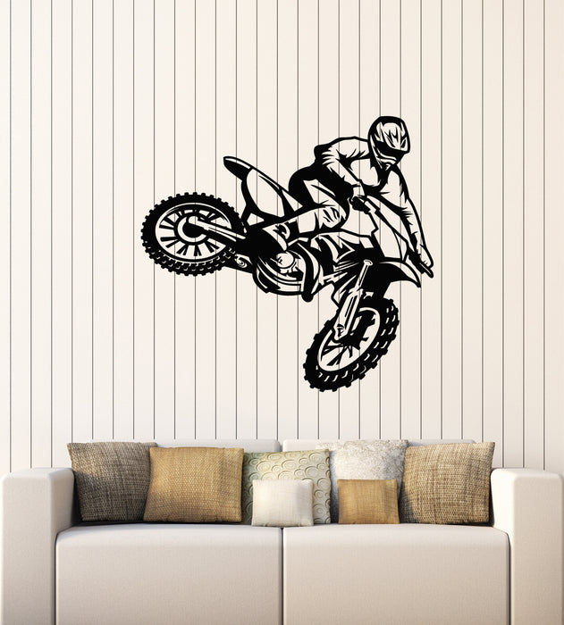 Vinyl Wall Decal Freestyle Bike Sport Race Motor Speed Extreme Stickers Mural (g6209)