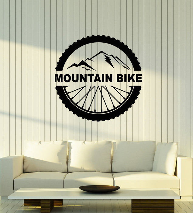 Vinyl Wall Decal Mountain Bike Extreme Sport Bicycle Wheel Stickers Mural (g1883)