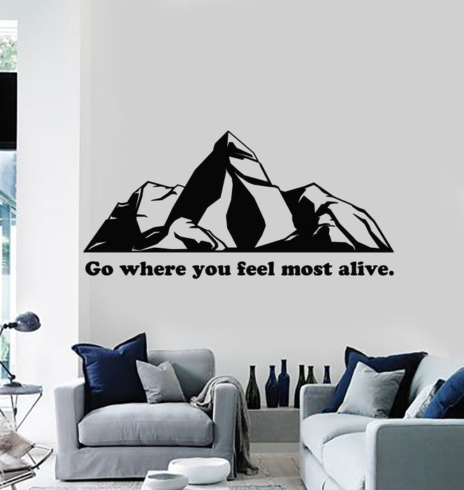 Vinyl Wall Decal Motivational Quote Majestic Mountains Nature Wildlife Stickers Mural (g2299)