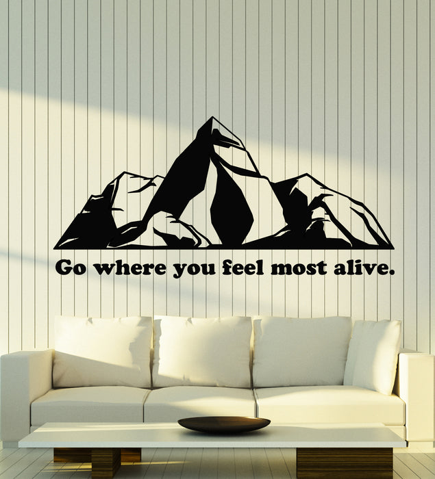 Vinyl Wall Decal Motivational Quote Majestic Mountains Nature Wildlife Stickers Mural (g2299)