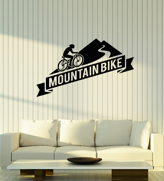 Vinyl Wall Decal Mountain Bike Extreme Sport Bicycle Bike Racers Stickers Mural (g4596)