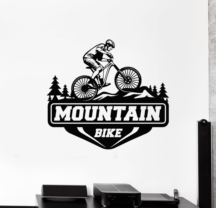 Vinyl Wall Decal Mountain Bike Extreme Sport Race Bicycle Stickers Mural (g4674)