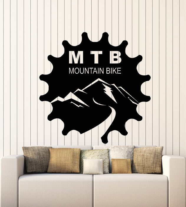 Vinyl Wall Decal  Bike Racers Mountain Bike Extreme Sport Stickers Mural (g5300)