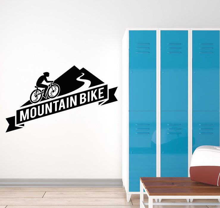 Vinyl Wall Decal Mountain Bike Extreme Sport Bicycle Bike Racers Stickers Mural (g4596)
