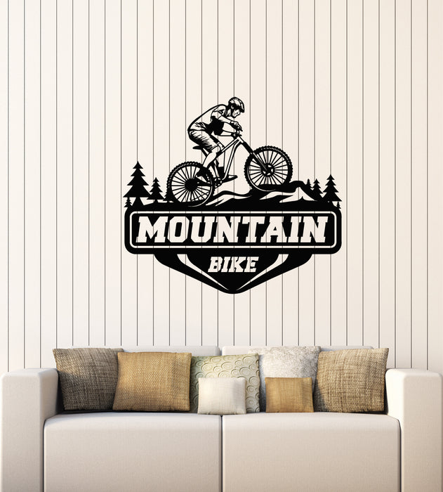 Vinyl Wall Decal Mountain Bike Extreme Sport Race Bicycle Stickers Mural (g4674)