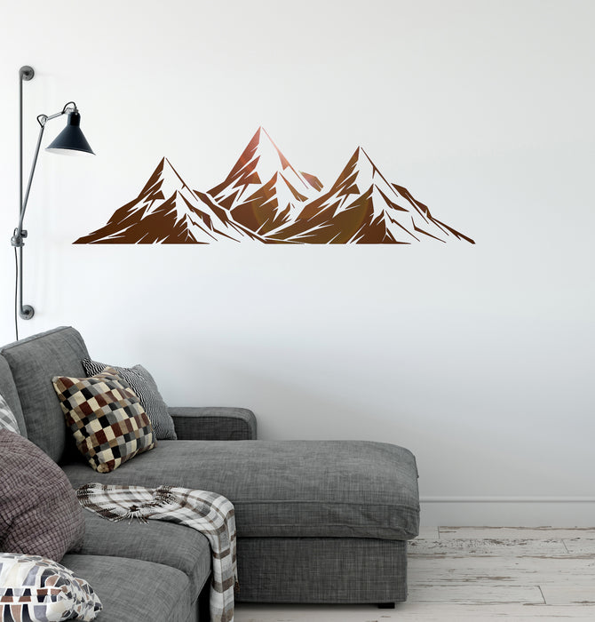 Vinyl Wall Decal Mountains Room Decoration Home Art Stickers Unique Gift (ig3679)