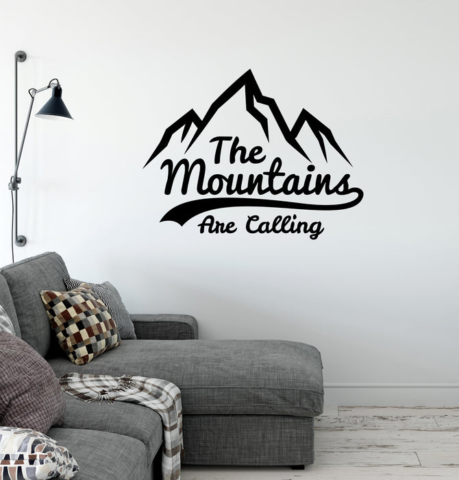 Vinyl Wall Decal Mountain Inspirational Words Quote Rock Climber Climbing Stickers Mural (ig6423)