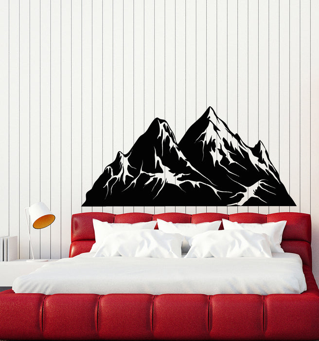 Vinyl Wall Decal Mountains Nature Adventure Bedroom Interior Stickers Mural (g5696)