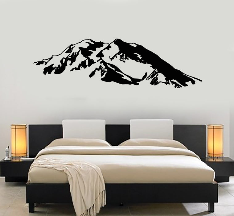 Vinyl Wall Decal Nature Majestic Mountains Snowy Peaks Bedroom Art Stickers Mural (g6601)