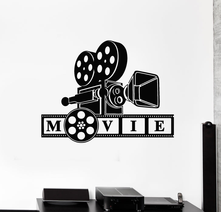 Vinyl Wall Decal Cinematography Camera Movie Lover Filming Art Room Stickers Mural (g2084)
