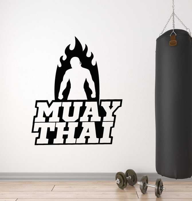 Vinyl Wall Decal Thai Boxing Martial Arts Sport Muay Thai Fight Club Stickers Mural (g5059)