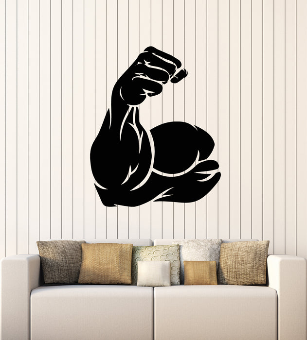 Vinyl Wall Decal Bodybuilding Muscle Sports Gym Fitness Stickers Mural (g3063)